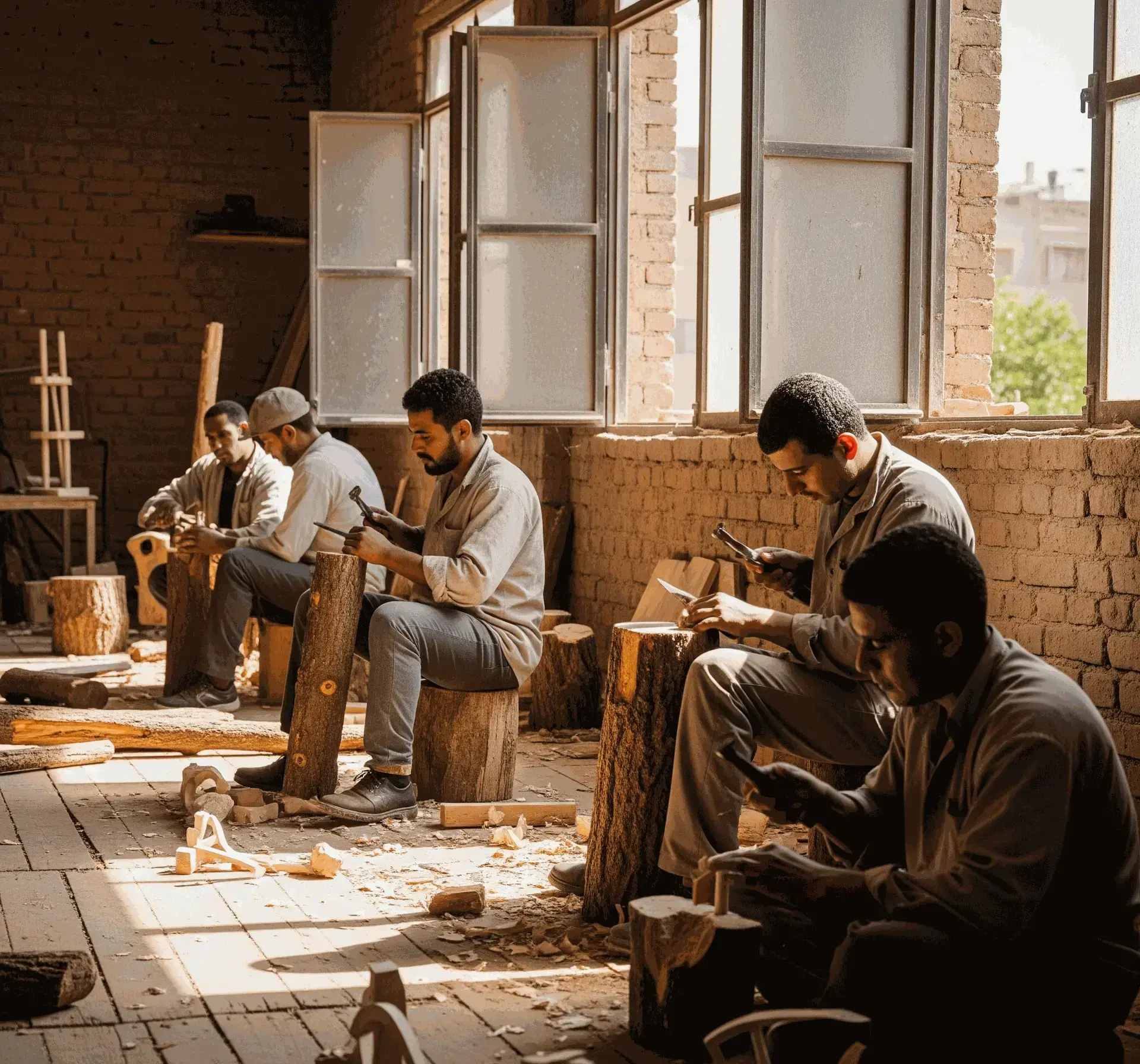 Handmade wooden buffet stand by Showroom Egypt