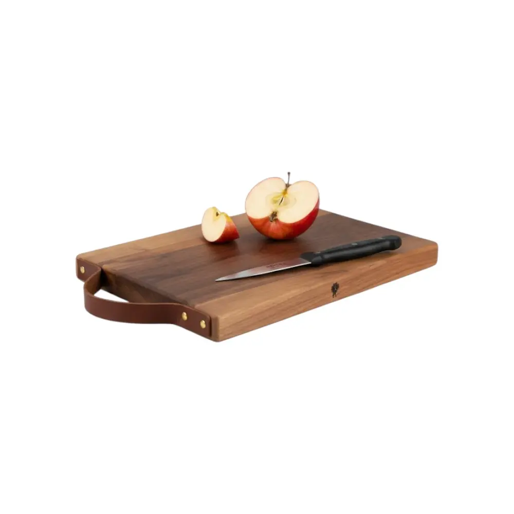 Cutting Board with Leather Handles