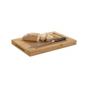 "Bread Cutting Board with Cramb Drawer (2 pieces) & Knife rest"