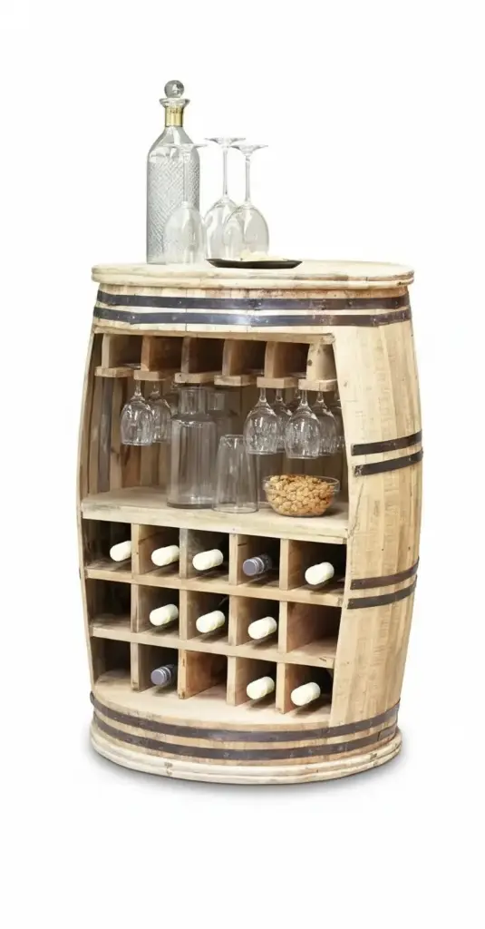 Wooden barrel Station