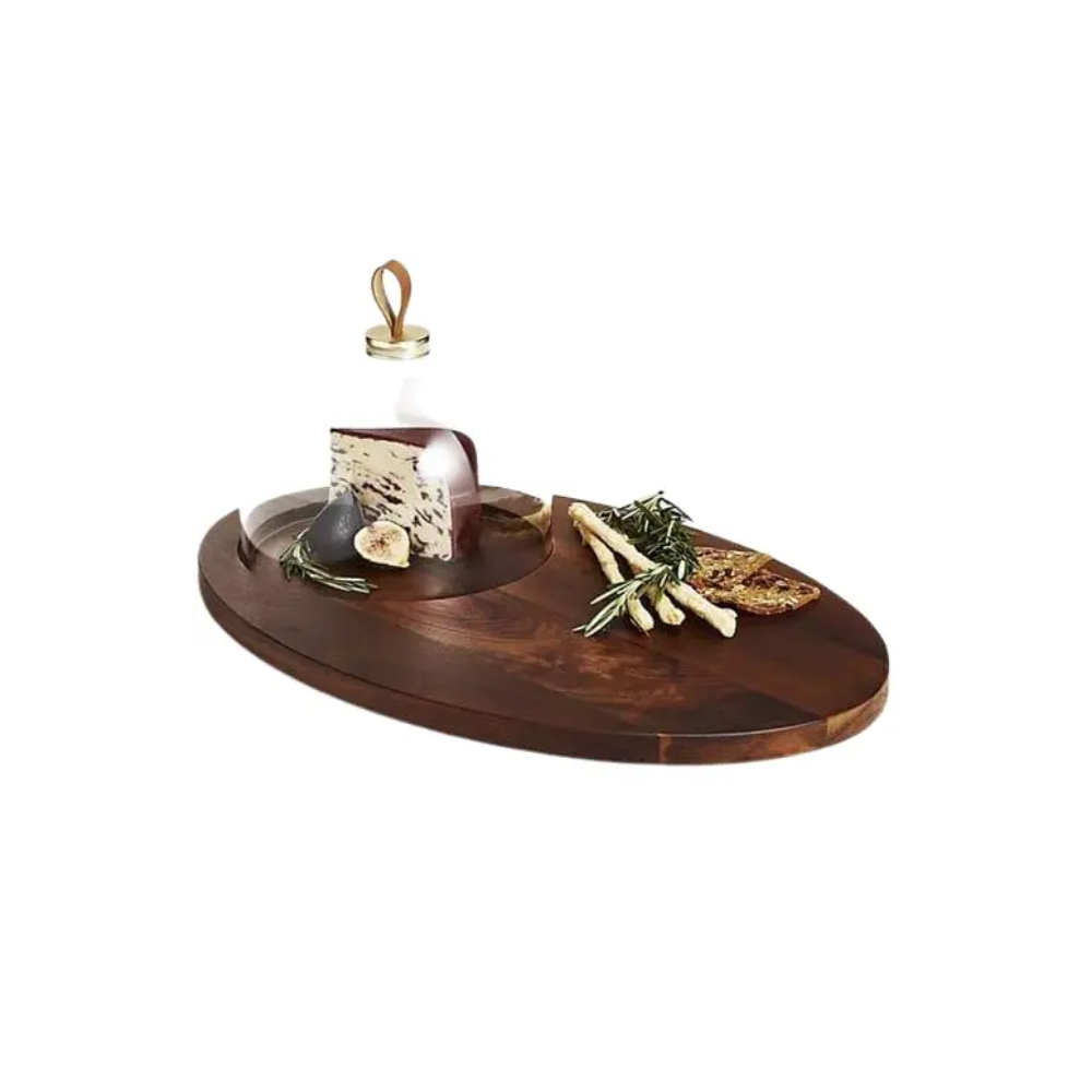 Board with Side Acrylic Cloche