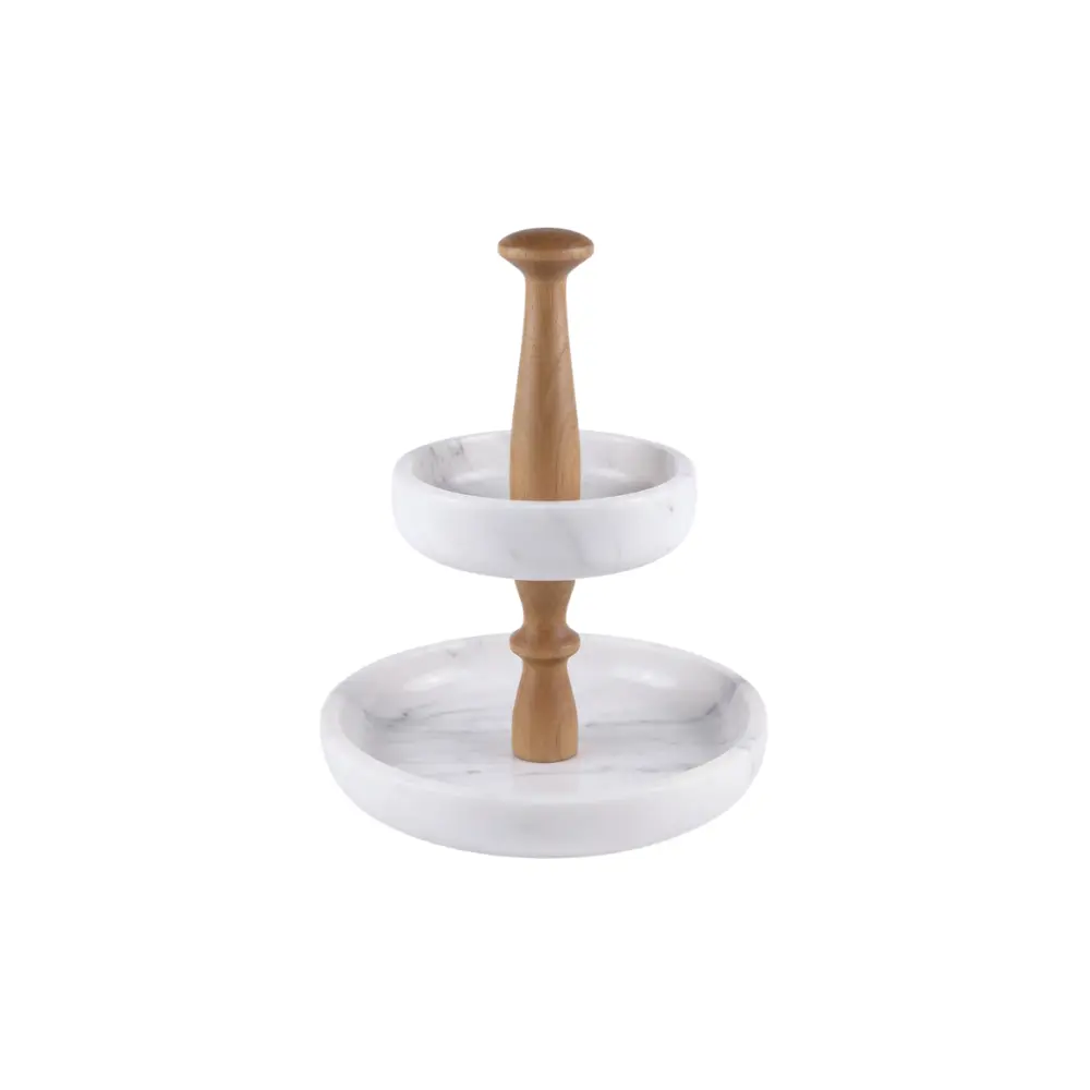 2-Tier Marble Stand