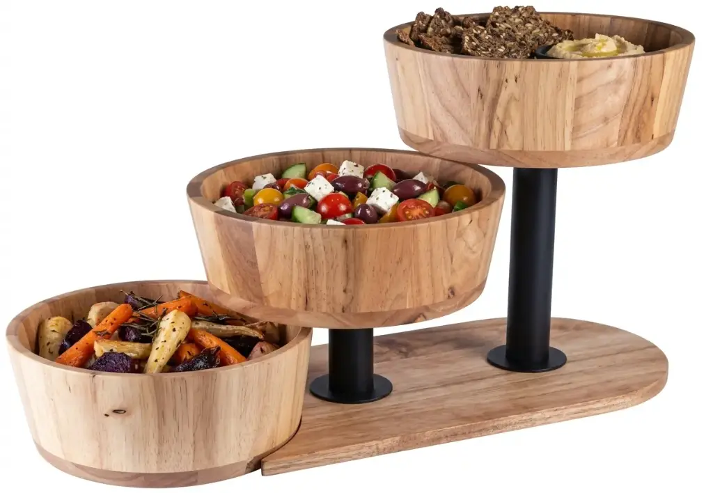 Conical Bowl Stand Cherry