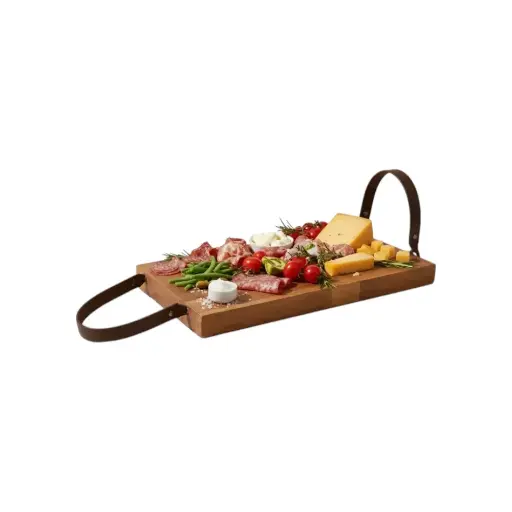 [TB 4016] Board with Leather Handles